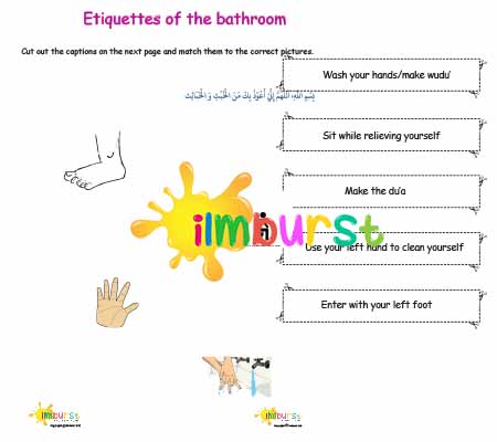 Bathroom Etiquettes – Cut and Match