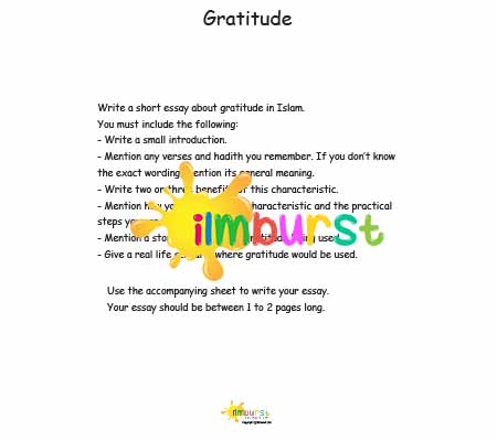 Essay Writing – Gratitude