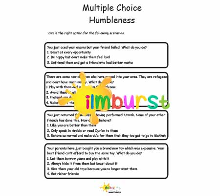 Multiple Choice Scenarios – Humbleness
