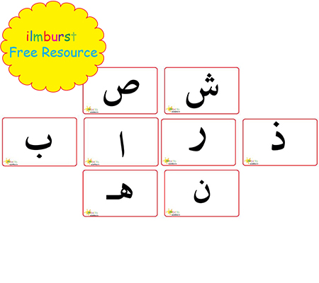Arabic Alphabet Flashcards, Letters Only Pack, Alif to Yaa