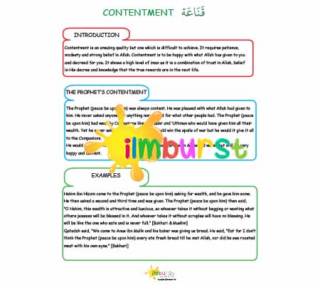 Contentment Infosheet – Higher