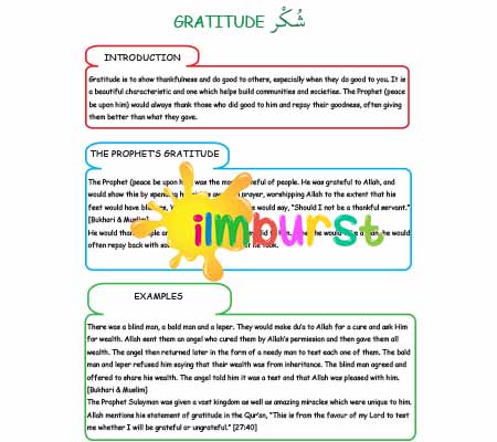 Gratitude (Shukr) Infosheet – Higher