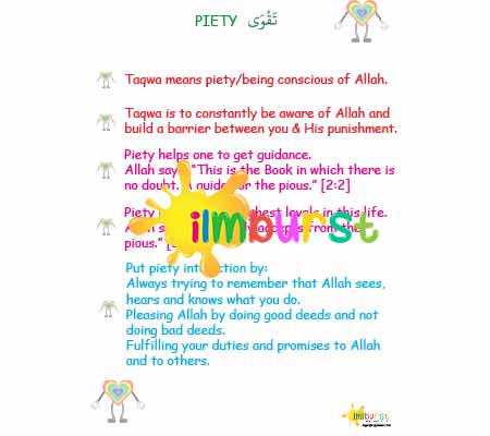 Piety (Taqwa) Infosheet Lower Level