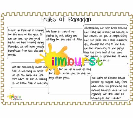 Fruits of Ramadan – Infosheet