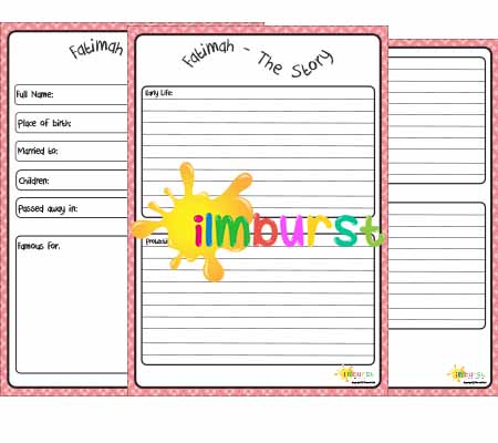 4 Greatest Women – Fatimah Notebooking Pages