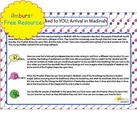 Linked Seerah Cards – Arrival in Madinah