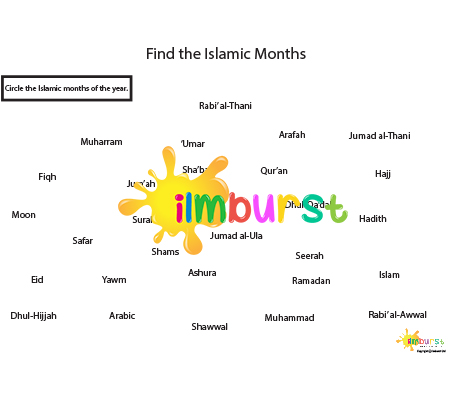 Find the Islamic Months Worksheet